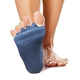 High Pulse Zehenspreizer Socken (1 Paar | Einheitsgröße) – Die sanfte Entspannung bei Hallux Valgus und Zehenfehlstellungen (Grau)