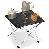 EDEUOEY Aluminium Klapp Camping Tisch: Roll Up wasserdichte Familie Kochen Wandern Picknick Compact Backpacking Outdoor Strand Zusammenklappbar Leicht, Geschenk für Geburtstage Weihnachten Urlaub