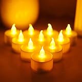 LED Kerzen, 36 Stück Flammenlose LED Tealights, Flackern Teelichter, elektrische Kerze Lichter Batterien Dekoration für Weihnachten, Weihnachtsbaum, Ostern, Hochzeit, Party