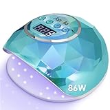 Janolia Nageltrockner Lampe, 86W LED UV Nagellampe mit Sensor LCD Display für Gelnägel, Professionelle Nagellampe für Fingernagel und Zehennagel Nageldesign mit 4 Timer, Geeignet für alle G