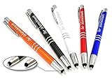 Kugelschreiber mit Gravur und Touchpen Funktion - Geschenk hochwertig für jeden. Personalisierter kugelschreiber perfekt als Werbegeschenke, Firmenartikel, Partygeschenke (10)