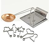 YOUGE Set of 9 Dalgona Candy Molds, Set of 9 Korean Squid Dalgona Honeycomb Candy Kit, Dalgona Candy Challenge DIY Cook Kit, Squid Set Sugar Cookie Cake Game for Squid Game F
