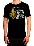 GoT #4 Premium T-Shirt | Das Lied von EIS und Feuer | TV-Serie | Thousand Ships and Two Good Hands | Herren | Shirt, Farbe:Schwarz (Deep Black L190);Größe:M