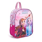 PERLETTI Frozen Kinderrucksack Anna Elsa - Violett Lila Kindergarten Rucksack Kleine Mädchen 3 4 5 6 Jahre - Eiskönigin Kindertasche Kleinkind für Spielzeug - Kinder Backpack Outdoor - 30x24x10