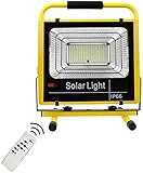 MFLASMF LED wiederaufladbare Arbeitsscheinwerfer, 25W/200W Tragbarer LED-Fluter mit Fernbedienung, 3 Lichtmodi, 3 Timing, Wasserdicht IP66 für Outdoor Camping Garagen Baustellenbeleuchtung