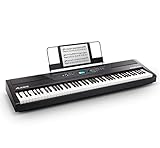 Alesis Recital Pro - 88- Tasten Digital Piano E Klavier mit Hammermechanik, eingebauten 20 Watt Lautsprechern, Kopfhörerausgang, Klavierlektionen-Ab