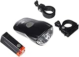 Büchel Batterieleuchtenset Frontleuchte Duo Lux + Rückleuchte Mini LED, schwarz, 51125465