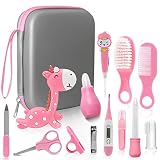 Babypflege Set, Unipampa 14 teiliges Pflegeset Neugeborene, Baby Pflegeset Neugeborenen-Babypflegezubehör, Baby-Kulturtasche - Pflege-Set, für Baby Alltag Pflege Mit Baby Gesundheitswesen Kit (Rosa)