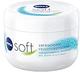 NIVEA Soft erfrischende Feuchtigkeitscreme (375 ml), pflegende Soft Creme mit Vitamin E und Jojoba-Öl, schnell einziehende H