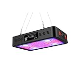 RZZSJ LED Grow Light Vollspektrum Doppelschalter für Gewächshaus Hydrokultur Zimmerpflanzen Gemüse und B