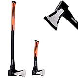 Monzana Axt Beil Set ergonomischer Handgriff Gummischutz Universal Spaltaxt Spaltbeil Spalthammer Holzsp
