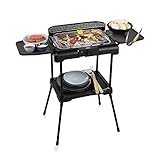 Princess 01.112250.01.001 112250 Electric BBQ with side shelves Grill, schw