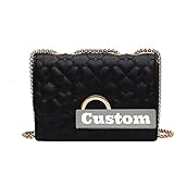 ZZMGDAM Handtaschen für Damen, Leder, personalisierbar, V