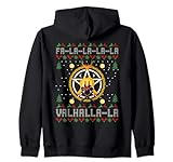 Valhalla-La - Retro Classic Viking Ugly Christmas (auf der Rückseite) Kapuzenjack