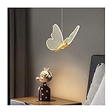 Nachttisch-Kronleuchter Mädchen, Schlafzimmer-Lese-LED-Pendelleuchte, Kreatives Acryl Schmetterling Deko Licht (Size : Trichromatic Light)