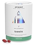 ahead BASIS | Vitamin D3 + K2 + Omega 3 + Magnesium hochdosiert Kapseln - 180 Kapseln - Premium Omega 3 Kapseln in Triglycerid Form mit Astaxanthin und Pfefferminzöl gegen Fischgeschmack