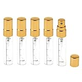 freneci 5 Stück/Set Leere 5 Ml Nachfüllbare Parfümflaschen Pump Spray Tube Glasfläschchen - Schw