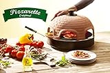 Emerio Pizzaofen, PIZZARETTE das Original, 1 handgemachte Terracotta Tonhaube, patentiertes Design, für Mini-Pizza, echter Familien-Spaß für 6 Personen, PO-115984