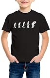 shirtloco Jungen T-Shirt Evolution von Mann zu Paintball Player Youth - Schw