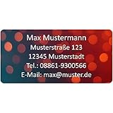 Adressaufkleber - Adressetiketten - Farbpunkte mit Weichzeichner - 140 Stück 54 x 25 mm, 1-5 Zeilen beschriftb