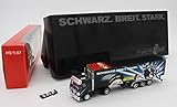 herpa MB NG Koffersattelzug schwarz/Chrom bemalte Reifen „Fulda“ /H13025-2