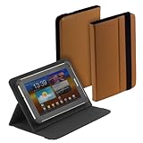 yayago Tablet Book-Style Tasche in Braun mit Standfunktion - Ultra Flach - für Telekom Tab