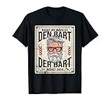 Herren Bart Vollbart Retro Bartmotiv für Bartträger T-S