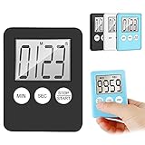 Digitaler Küchentimer, kurzzeitmesser digital Magnet mit LCD Lauter Alarm,Eieruhr digital, kurzzeitwecker digital,küchenwecker, zum Kochen, Backen, Sport, Lernen, küchenuhr Timer -3 Stück