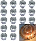 30 Stück Mini Kerzenhalter aus Metall Deko Kerzeneinsätz,Creative Kerzentullen Stabkerzen Silber Kerzenständer Set für Baumkerzen,Pyramidenkerzen Tafelkerzen und Teelichter,Innendurchmesser ca. 20