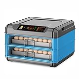 LYLSXY Professionelle LED Eier Inkubator Vollautomatisch Brutmaschine,mit Effizienter LED Beleuchtung Feuchtigkeitsfest (Size : 128)