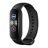 Xiaomi Mi Band 5 Global Version Fitness-Armband, 2,7 cm (1,1 Zoll), AMOLED-Farbdisplay, Unisex, Schw