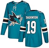 Eishockey-Trikots für Herren, bestickt, Hockey-Trikot, Damen, Sweatshirts, Hockey-Trikots 9 Kane/65 Karlsson/8 Pavelski/19 Thornton, 19, XL