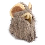 FEYV Kätzchen Löwe Mähne Kostüm, Plüsch Kätzchen Löwen Hut Nylon Schnalle mit Plüsch Ohren für Cosplay für Winterkleid(L)