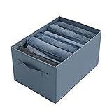Livecitys Kleidung Organizer Multi-Grid Kleider schrank Kleidung Organizer mit Griffen verbreitern Grau 9g