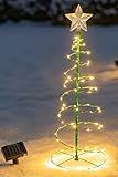 N/A LED Weihnachten Outdoor Solar Light String Weihnachtsgarten Dekoration Lichter, geeignet Für Weihnachten Party, Garten, Urlaub, Weihnachtsbaum Dekoration (Farbe: Farbe),N