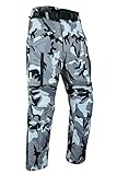 TEXPEED Motorradhose mit protektoren herren - Textil Grau Camouflage Wasserdicht Motorroller Motorrad Bikerin Mit CE Gepanzerte Schutz (EN 1621-1) - 3XL Taille/Lang B