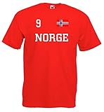 world-of-shirt Herren T-Shirt Norwegen/Norge im Trikot Look