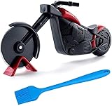 Motorrad Pizzaschneider, Pizzaschneider, Rad mit Edelstahlklinge, lustige Pizza-Geschenk