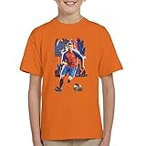 VINTRO Cristiano Ronaldo Kinder T-Shirt Original Portrait by Sidney Maurer professionell bedruckt Gr. 7 Jahre, Orang