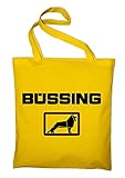 Styletex23 Büssing Logo Truck LKW Oldtimer Jutebeutel Baumwolltasche, gelb