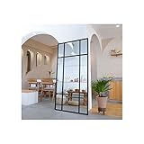 Direkte Import Standspiegel mit Schwarz Metallrahmen 200x100 cm | Groß Ganzkörperspiegel Designed in Dänemark für Wohnzimmer, Schlafzimmer oder Ank