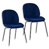 Popfurniture Samt Designer Esstisch Stühle | stylisch & Leichter Aufbau | Auch ideal als Schminktisch Stuhl & Samt Stuhl | Stühle Esszimmer, Stuhl Esszimmer, Stuhl Samt, Esszimmerstühle Samt | B