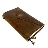 Leder Reise Tagebuch Persönlichen Schreiben Notebook Vintage Diary 17 x 10,2 cm braun Brow