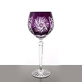 Weinglas Weinkelch Römer Glas Schleuderstern 250 ml Violett Handgeschliffen Kristallg