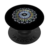 Straßburger Münster Frankreich Mandala Buntglasfensterkunst PopSockets mit austauschbarem PopGrip