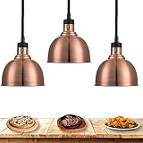 ZBBN Kommerzielle Speisenwärmer für Catering-Partys Buffets Restaurants, Küche Licht Tragbare Speisenwärmer Speisewärmelampe mit Glühbirne 250W, Lebensmittelhalte- und Wärmegeräte, 3er-Pack