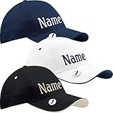 Nashville print factory Golfcap Pro-Style mit Namen Bestickt Golfer Basecap (Blau)