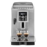 De'Longhi ECAM 23.460.SB Kaffeevollautomat (15 bar Druck, Automatik-Cappuccino-System, abnehmbarer Wassertank 1,8 l, LCD-Panel, automatische Reinigung) silber/schw