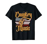 Country Musik Amerikanische Flagge Patriot Cowgirl Band Hut T-S