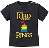 MoonWorks® Baby T-Shirt Kurzarm Babyshirt Lord of The Rings Jungen Mädchen Shirt schwarz 80/86 (10-15 Monate)
